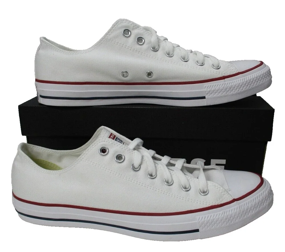 Converse CTAS High Street OX Low Shoes White Canvas Mens Sz 9 Womens Sz 11